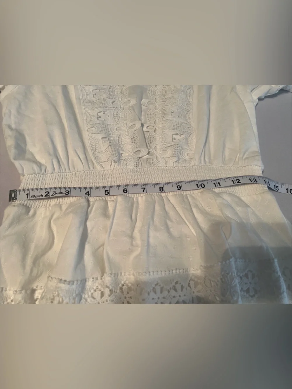Fate White Eyelet Lace Mini Dress - Picture 11 of 12